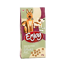 Enjoy Biftek Etli Yetişkin Köpek Maması (15 kg)