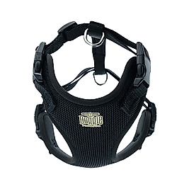 Doggie Havalı Dokuma Köpek Göğüs Tasması Siyah 2 x 55 - 55 cm