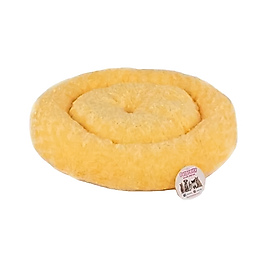 Petpretty Sarı Peluş Kedi Simit Yatağı 55 x 55 cm