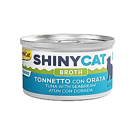 GimCat Shinycat Broth Sos İçinde Çipuralı & Ton Balıklı Konserve Kedi Maması 70 g