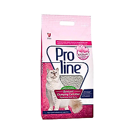 Proline İnce Taneli Bentonit Bebek Pudralı Topaklanan Kedi Kumu (5 L)