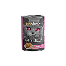 Prochoice Tahılsız, Şekersiz & Tavuk Etli Yavru Kedi Konserve Maması 400 g