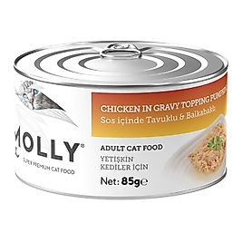 Molly Sos İçinde Tavuklu Ve Balkabaklı Yetişkin Kedi Konservesi 85 Gr