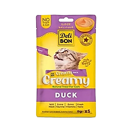 Delibon Creamy Ördek Etli Sıvı Kedi Ödül Maması 5 x 15 g