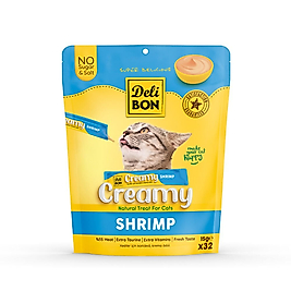 Delibon Creamy Karidesli Sıvı Kedi Ödül Maması 32 x 15 g