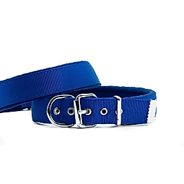 Doggie Polar Dokumadan El Yapımı Köpek Boyun Tasması 3x42-50 Cm Royal Mavi