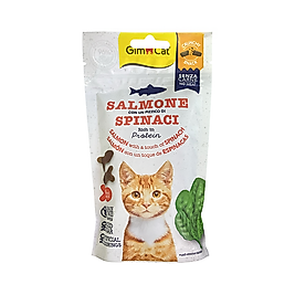 Gimcat Crunchy Snacks Somonlu ve Ispanaklı Tahılsız Kedi Ödül Maması 50 g