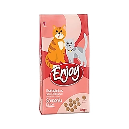 Enjoy Somonlu Kısırlaştırılmış Yetişkin Kedi Maması (10 kg)