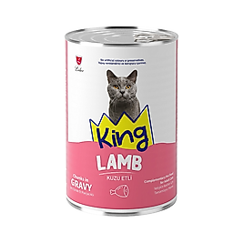 King Kuzu Etli Yetişkin Kedi Konserve Maması (400 g)