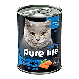 Purelife Plus Somonlu Yetişkin Kedi Konserve Maması 400 g