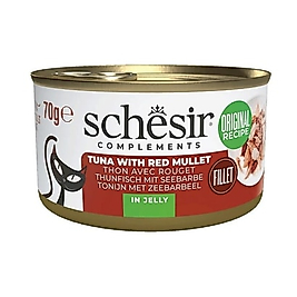 Schesir Ton ve Barbun Balıklı Jöle İçinde Kedi Konservesi 70g