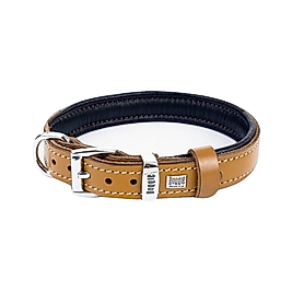 Doggie Firstclass Deri Boyun Tasması Camel S 2 x 30 - 35 cm