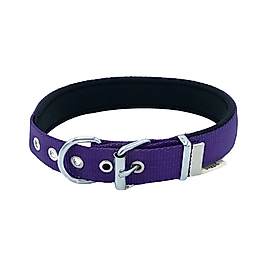 Doggie Comfort Metal Kemik Süslü Mor Köpek Tasması 2 x 40 cm