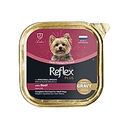 Reflex Plus Jöle İçinde Dana Etli Küçük Irklar İçin Yetişkin Köpek Maması (85 g)