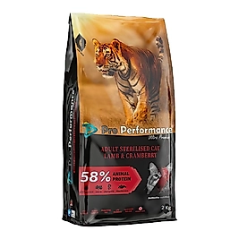 Pro Performance Kuzu Etli ve Kızılcıklı Kısırlaştırılmış Yetişkin Kedi Maması 2 kg