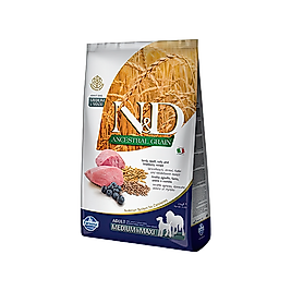 N&D Düşük İlkel Tahıllı, Kuzu & Yaban Mersinli Orta ve Büyük Irk Köpek Maması (2,5 kg)