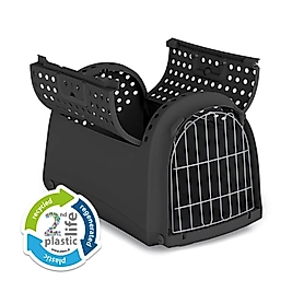 IMAC LINUS CABRIO 2ND LIFE USTU AÇILIR EVCİL HAYVAN TAŞIMA ÇANTASI SİYAH 52,5X32X34,5CM