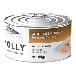 Molly Sos İçinde Tavuklu Yetişkin Kedi Konservesi 85 Gr