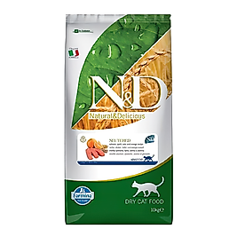 N&D Düşük Tahıllı Somonlu Kısırlaştırılmış Kedi Maması 10 kg