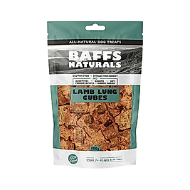 Baffs Naturals Lamb Lung Cubes Köpek Ödül Maması (100 g)