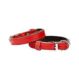 Doggie El Yapımı Köpek Boyun Tasması Kırmızı 1,5 x 25 - 30 cm