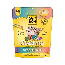 Deli Bon Karışık Krema Kedi Ödül Maması (32 x 18 g)