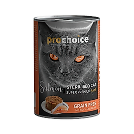 Prochoice Tahılsız, Şekersiz & Somonlu Yetişkin Kedi Konserve Maması 400 g