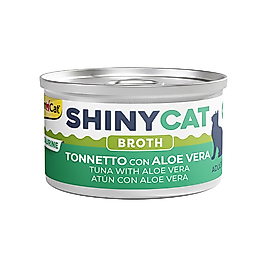 GimCat Shinycat Broth Sos İçinde Aloe Vera & Ton Balıklı Konserve Kedi Maması 70 g