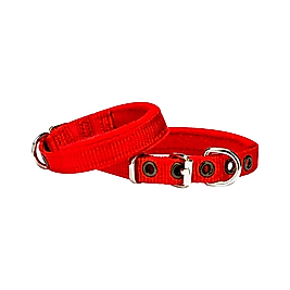 Doggie Polar Dokumadan Kırmızı Köpek Boyun Tasması 1,5 x 25 cm