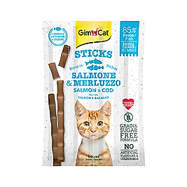 GimCat Sticks Alabalıklı ve Somonlu Kedi Ödülü 4 x 5 g