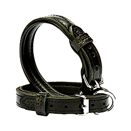 Doggie Firstclass Köpek Deri Boyun Tasması Siyah 3 x 42 - 50 cm