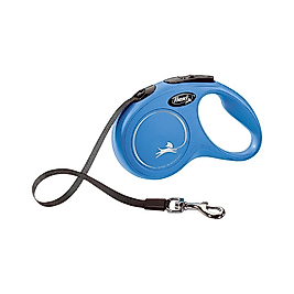 Flexi New Classic Small Mavi Şerit Otomatik Gezdirme Tasması (5 m)