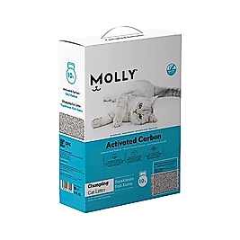 Molly Topaklanan Aktif Karbon İnce Taneli Kedi Kumu (10 L)