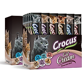 Crocus Multıpack60 6 Çeşit Krema Kedi Ödülü 900gr 60x15gr