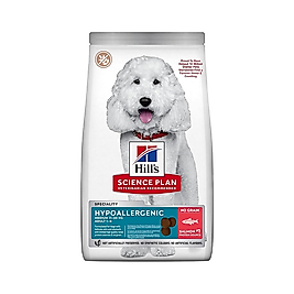 Hill's Science Plan HypoAllergenic Somonlu Orta Irk Yetişkin Köpek Maması 2.5 kg
