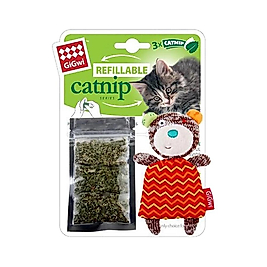 GiGwi Catnip Hazneli Ayı Kedi Oyuncağı (12 cm)