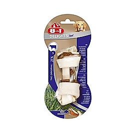8in1 Delight Bones Biftek Etli Burgu Köpek Çiğneme Kemiği S (35 g)