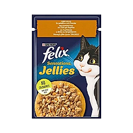 Purina Felix Sensations Tavuk Etli ve Havuçlu Yetişkin Kedi Pouch Yaş Mama 85 g