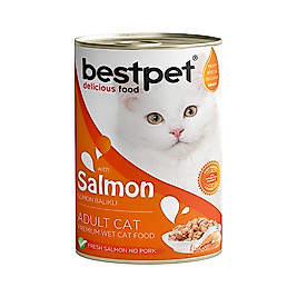 Bestpet Somonlu Yetişkin Kedi Konserve Maması (400 g)