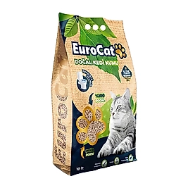 EuroCat Hızlı Topaklanan Doğal İnce Taneli Kedi Kumu (10 L)