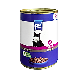 PawPaw Jelly Parça Etli Biftekli Yetişkin Kedi Konservesi 400 g