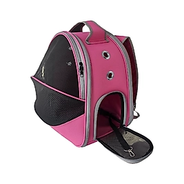 Lavistan Paris Fileli Evcil Hayvan Pembe Sırt Taşıma Çantası