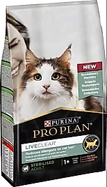 Purina Pro Plan Liveclear Alerji Azaltan Somonlu Kısırlaştırılmış Yetişkin Kedi Maması 1,4 kg
