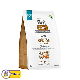 Brit Care Light Tahılsız ve Somon Balıklı Yaşlı Köpek Maması (3 kg)