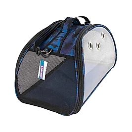 Pet Pretty Kamuflaj Desenli Şeffaf Köpek ve Kedi Taşıma Çantası (50 cm)