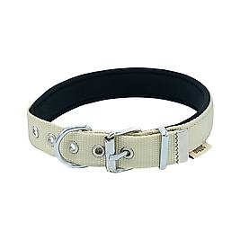 Doggie Dokuma Softlu Sade Köpek Boyun Tasması Haki 3 x 47 - 55 cm