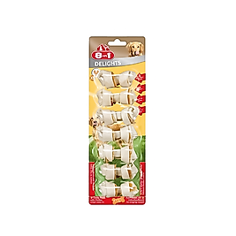 8in1 Delights Bones Ağız Bakımı İçin Düğümlü Tavuk Etli Köpek Kemiği XS (84 g)