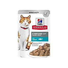 Hill's Science Plan Alabalıklı Kısırlaştırılmış Kedi Pouch Yaş Mama 85 g