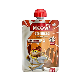 Moow Taze Tavuk Etli ve Keçi Sütlü Sterilised Kedi Et Ezmesi 90 g