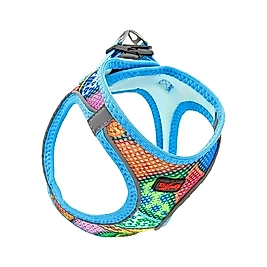 Tailpetz Air Mesh Patch Desenli Kedi ve Küçük Irk Köpek Göğüs Tasması 3XS